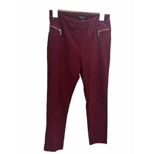 Burgundy Skinny Leg, Stretch, Women's Pants- Size M, Classic